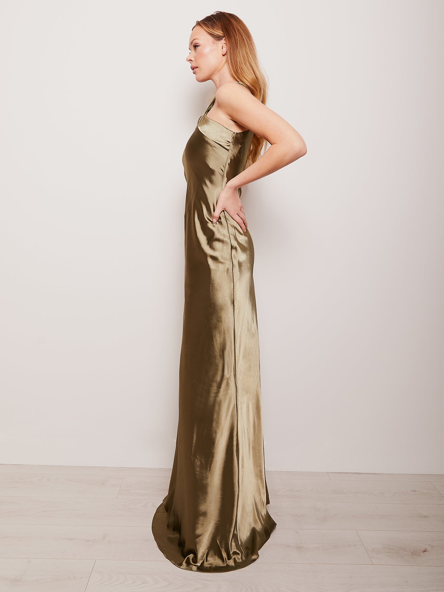 Alysia Satin - Olive