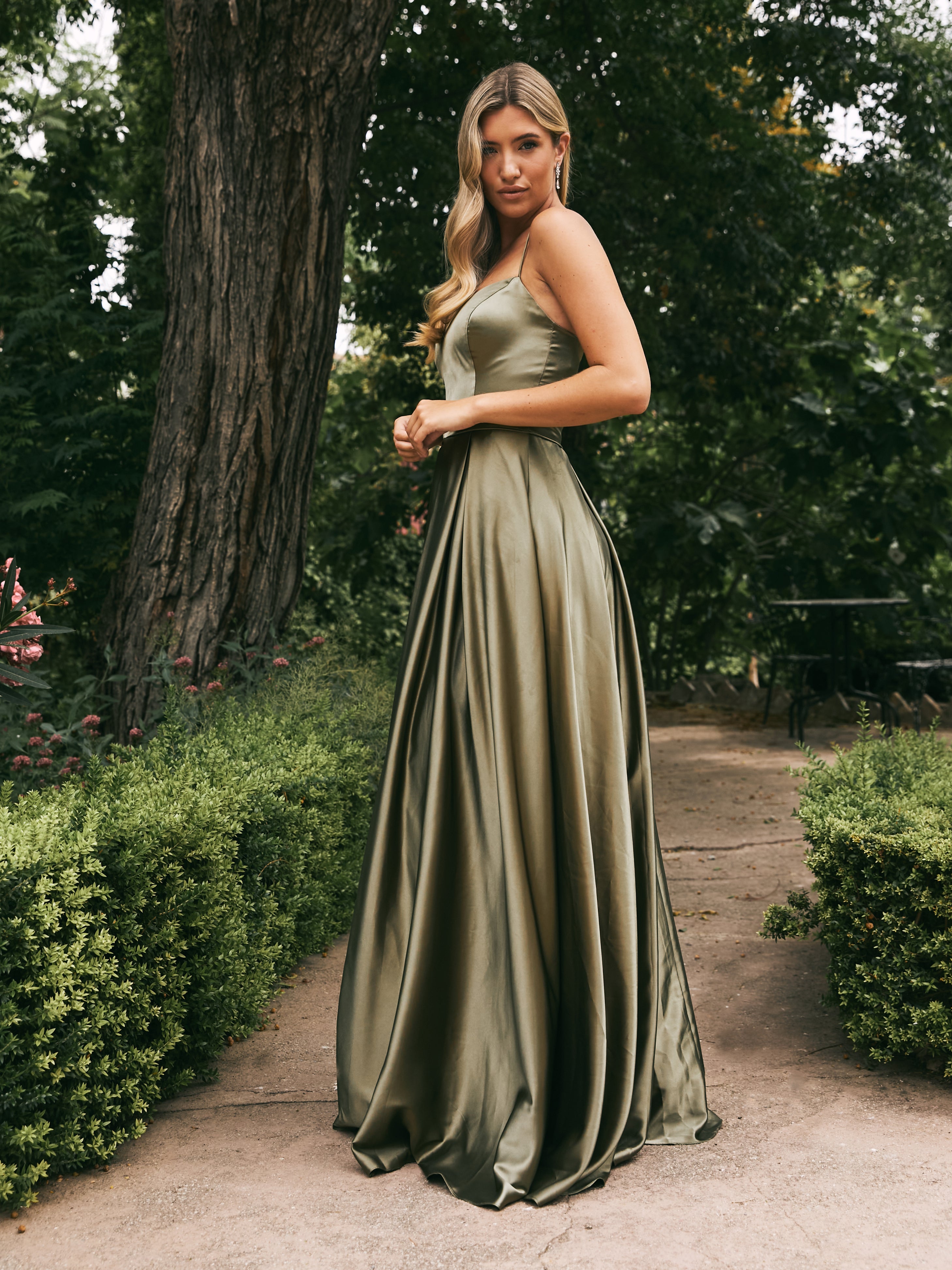 Kitty Satin - Olive