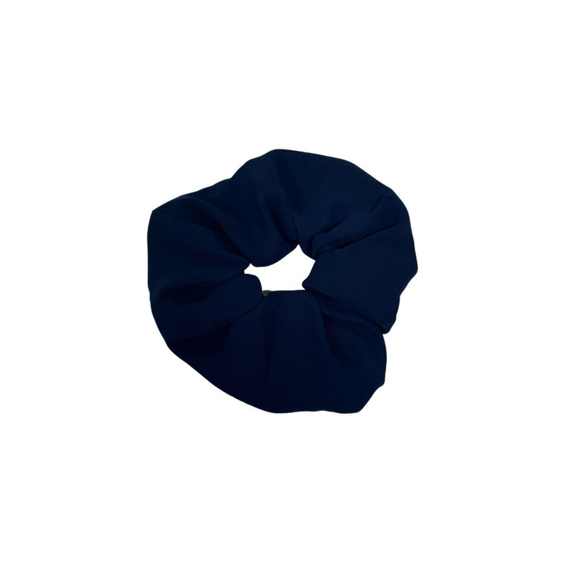 Navy Chiffon Scrunchie - Large