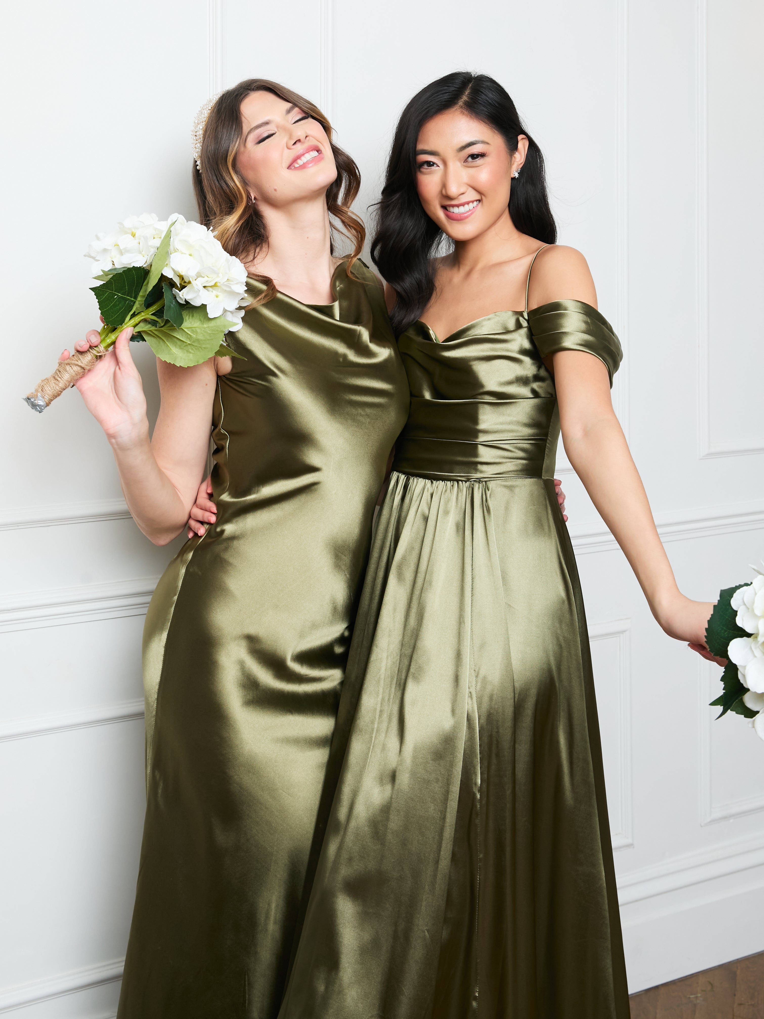 Camilla Satin - Olive