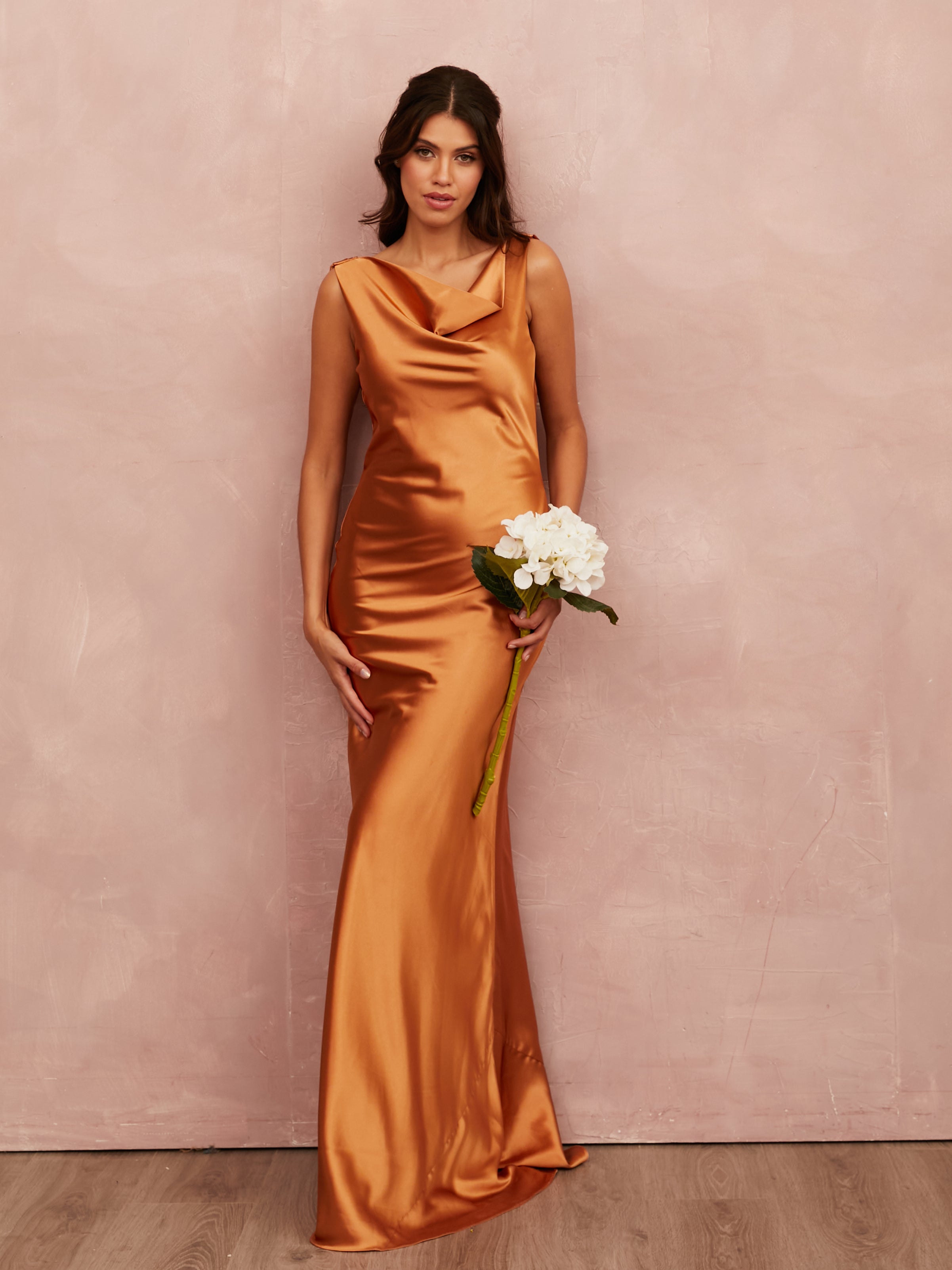 Camilla Satin - Terracotta