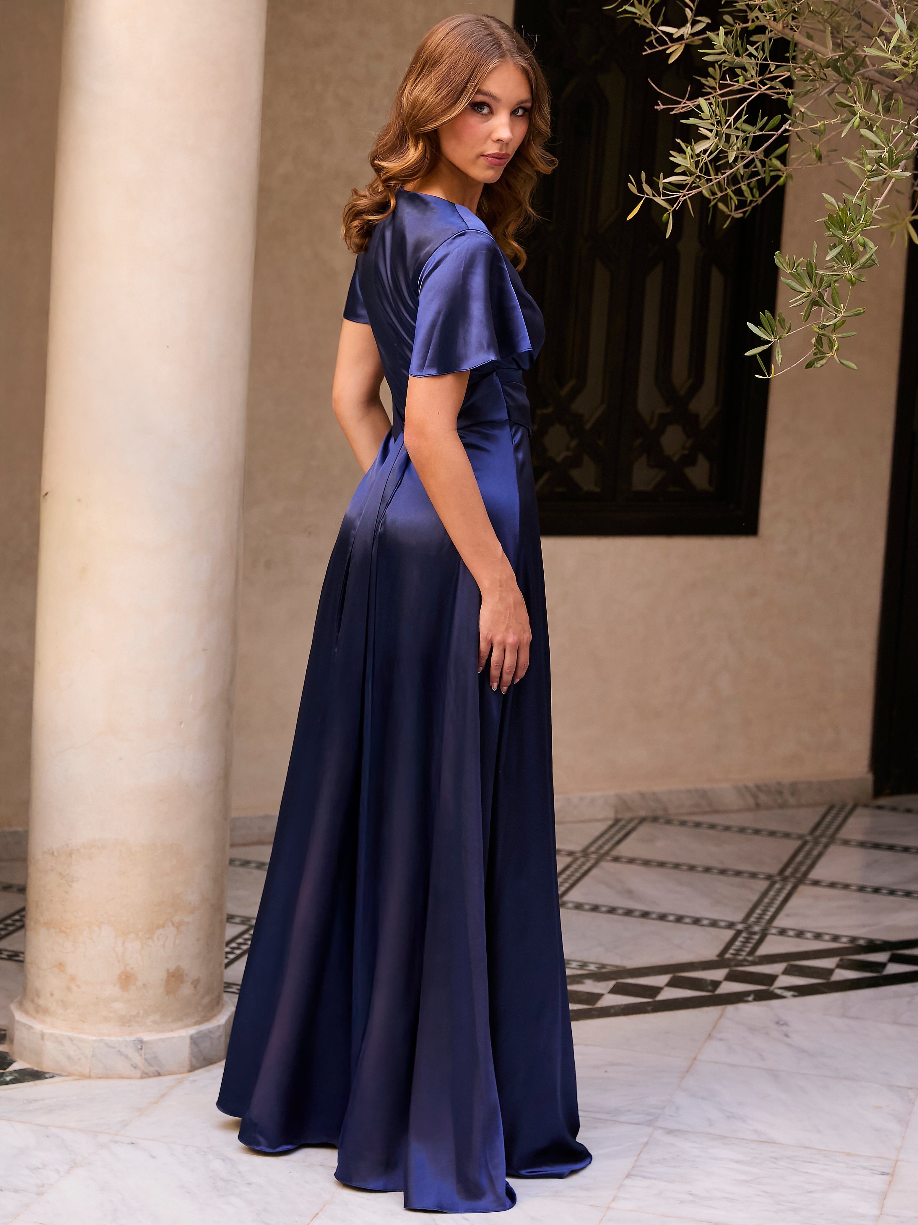 Harriet Satin - Navy