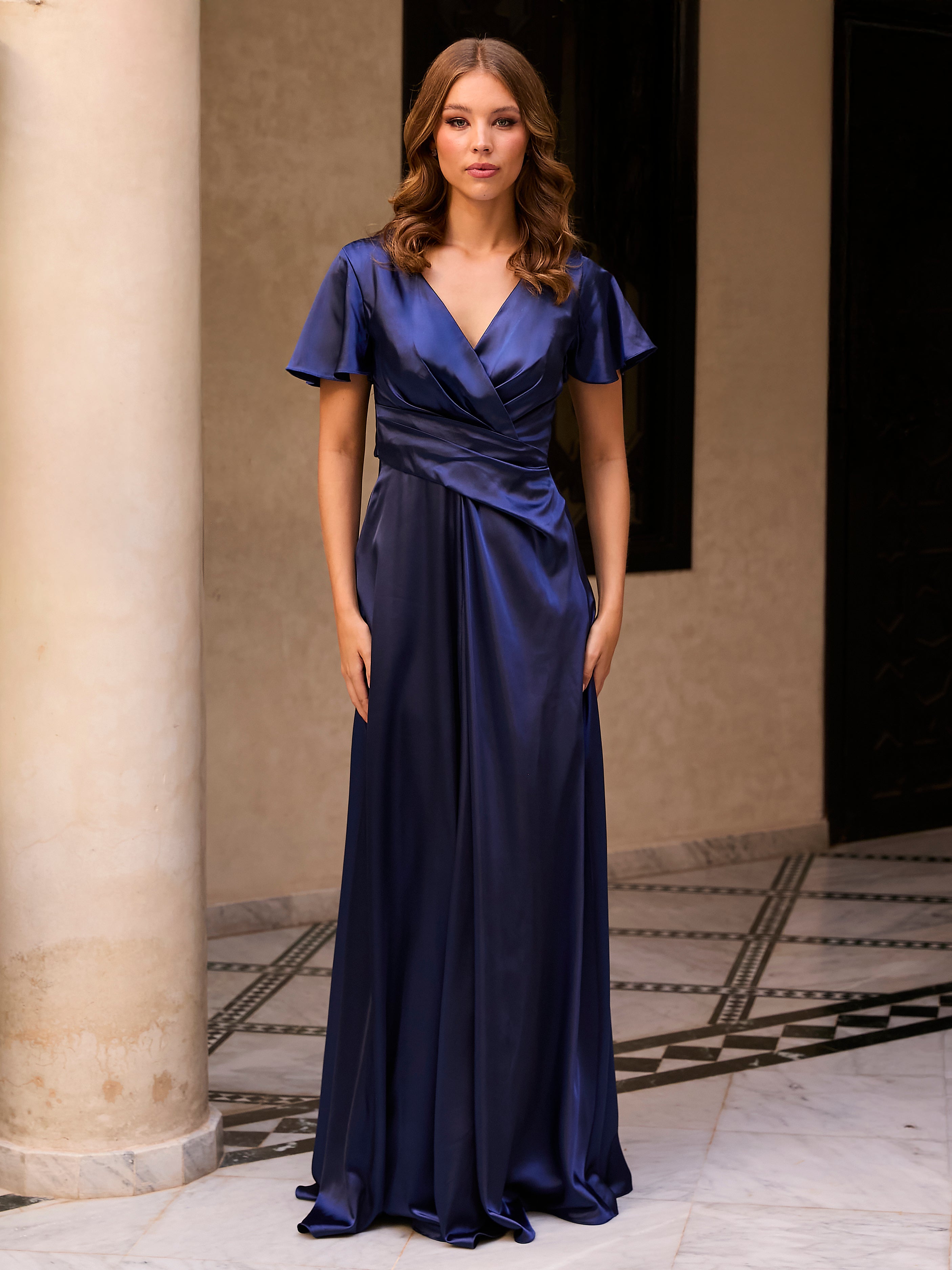 Harriet Satin - Navy