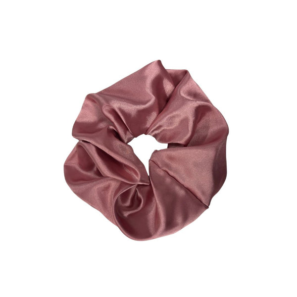 Dusty Rose Satin Scrunchie - Large