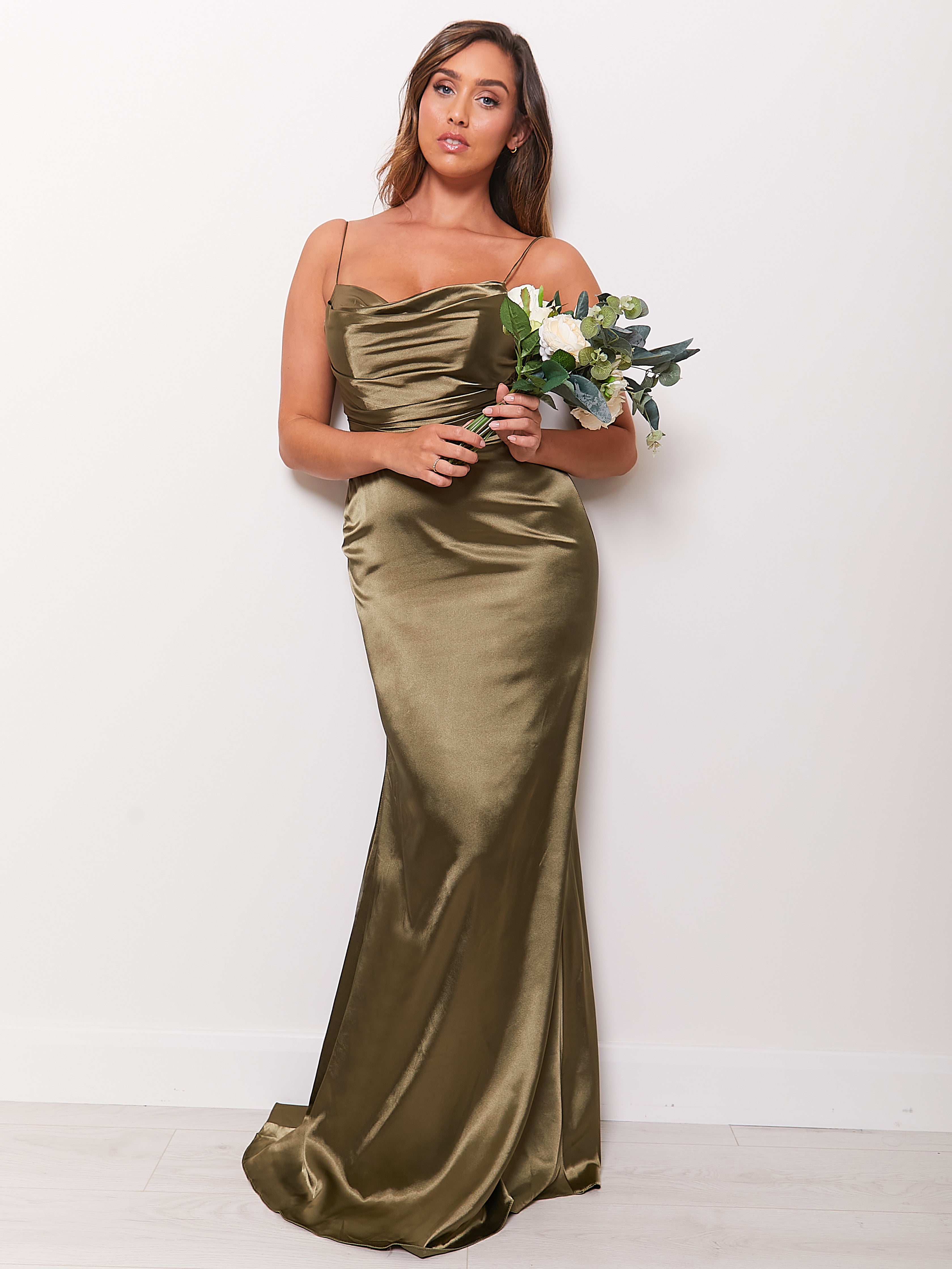 Nell Satin - Olive